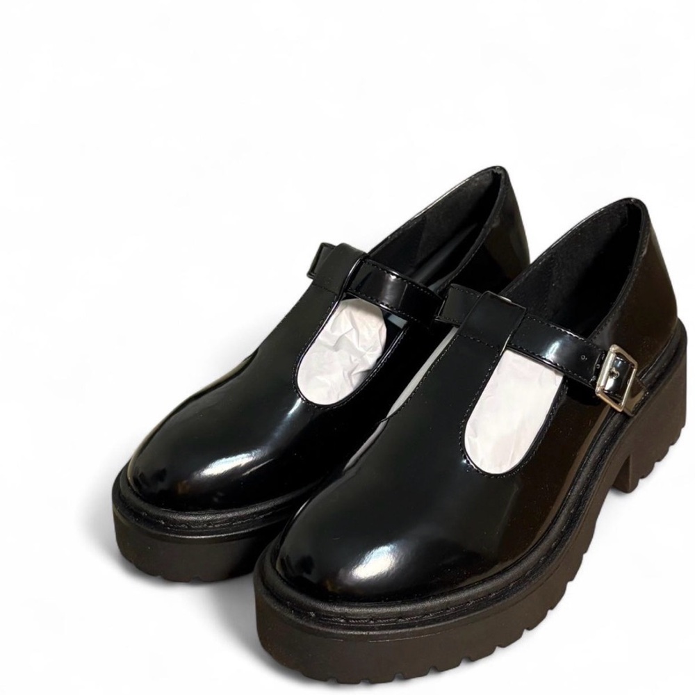 Steve Madden Black Patent Leather Loafers